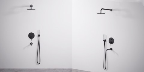 ZESTAW NATRYSKOWO-WANNOWY Z WYLEWKĄ LUNGO CZARNY ZESTAW NATRYSKOWO-WANNOWY Z WYLEWKĄ LUNGO CZARNY