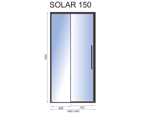 DRZWI PRYSZNICOWE SOLAR BLACK 150 DRZWI PRYSZNICOWE SOLAR BLACK 150