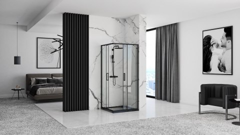 KABINA PUNTO BLACK 90x90 KABINA PUNTO BLACK 90x90