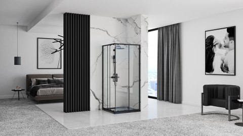 KABINA PUNTO BLACK 90x90 KABINA PUNTO BLACK 90x90