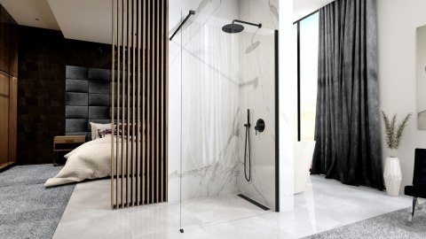 ŚCIANKA PRYSZNICOWA AERO BLACK 100