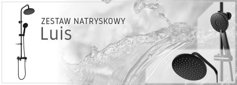 ZESTAW NATRYSKOWY LUIS CZARNY ZESTAW NATRYSKOWY LUIS CZARNY