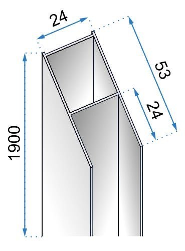 ADAPTER POSZERZA DO KABIN/DRZWI MOLIER BLACK 190cm ADAPTER POSZERZA DO KABIN/DRZWI MOLIER BLACK 190cm
