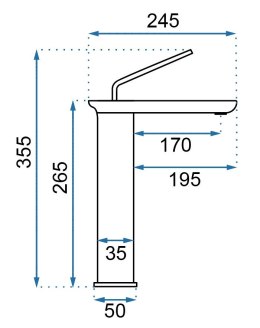 BATERIA UMYWALKOWA MODO CZARNA WYSOKA