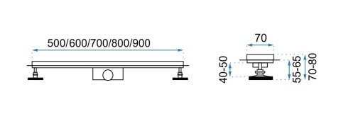 ODPŁYW GREEK PRO CZARNY 900 ODPŁYW GREEK PRO CZARNY 900