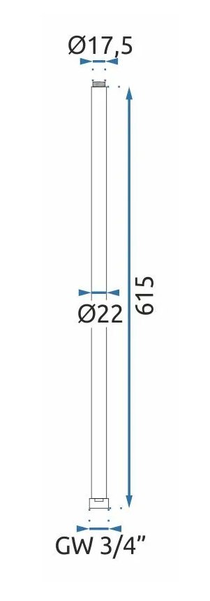 PRZEDŁUŻKA 60cm DO ZESTAWU CHROM PRZEDŁUŻKA 60cm DO ZESTAWU CHROM