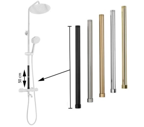 PRZEDŁUŻKA 60cm DO ZESTAWU CHROM PRZEDŁUŻKA 60cm DO ZESTAWU CHROM