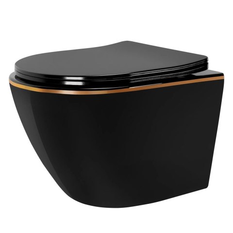 WC - CARLO MINI RIMLESS BLACK GOLD EDGE WC - CARLO MINI RIMLESS BLACK GOLD EDGE