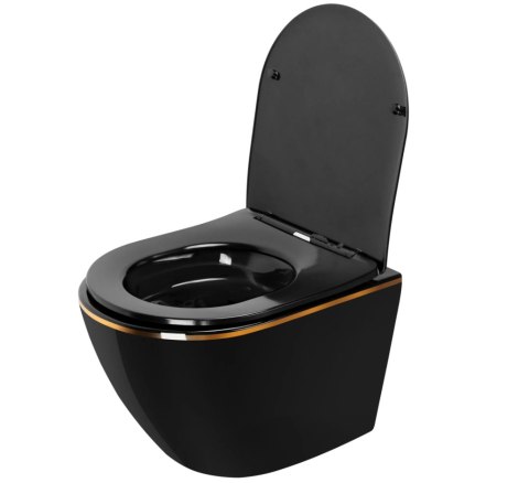 WC - CARLO MINI RIMLESS BLACK GOLD EDGE WC - CARLO MINI RIMLESS BLACK GOLD EDGE