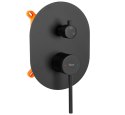 ZESTAW NATRYSKOWY PODTYNKOWY OVAL CZARNY + ECO BOX