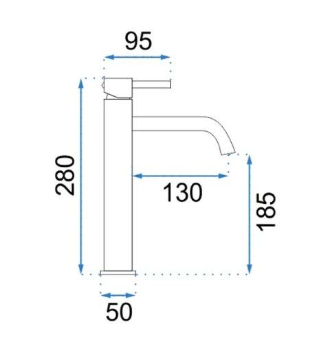 BATERIA UMYWALKOWA LUNGO CZARNA METALICZNA WYSOKA BATERIA UMYWALKOWA LUNGO CZARNA METALICZNA WYSOKA