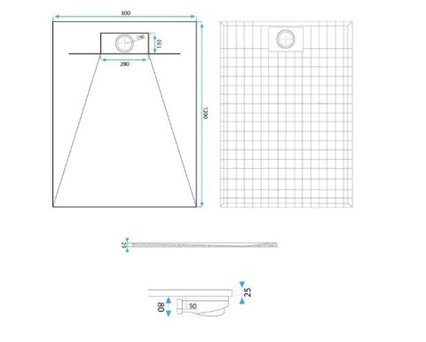 BRODZIK BAZALT WHITE 80x120 BRODZIK BAZALT WHITE 80x120