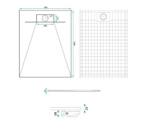 BRODZIK BAZALT WHITE 80x120 BRODZIK BAZALT WHITE 80x120