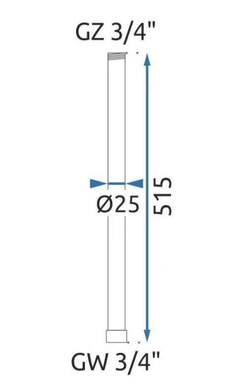 PRZEDŁUŻKA 50cm DO ZESTAWU ZŁOTY SZCZOTKOWANY PRZEDŁUŻKA 50cm DO ZESTAWU ZŁOTY SZCZOTKOWANY