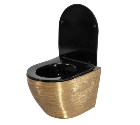 WC - CARLO MINI RIMLESS BRUSH GOLD BLACK WC - CARLO MINI RIMLESS BRUSH GOLD BLACK