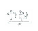 BATERIA BIDETOWA LOOP LUNGO CZARNA METALICZNA