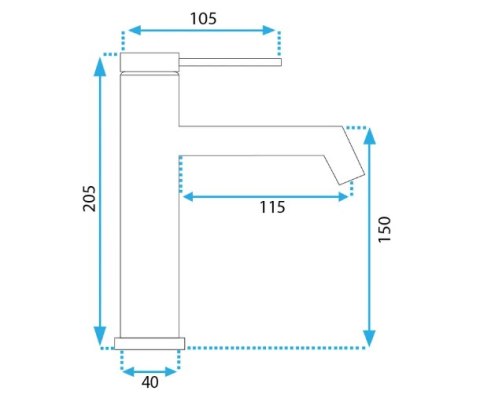 BATERIA UMYWALKOWA JS-B310B FOSS CZARNA NISKA BATERIA UMYWALKOWA JS-B310B FOSS CZARNA NISKA