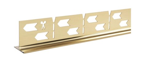 LISTWA SPADKOWA ZŁOTA SZCZOTKOWANA 100 cm LEWA LISTWA SPADKOWA ZŁOTA SZCZOTKOWANA 100 cm LEWA