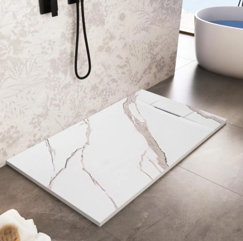 BRODZIK BAZALT CARRARA WHITE 90x120 BRODZIK BAZALT CARRARA WHITE 90x120
