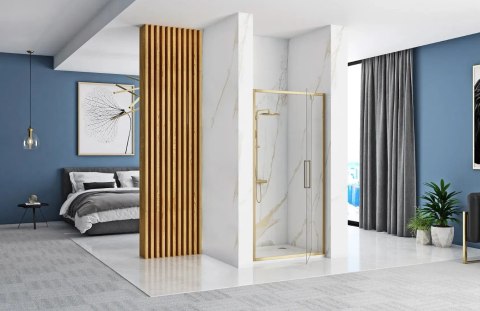 DRZWI PRYSZNICOWE RAPID SWING BRUSH GOLD 100