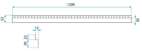 LISTWA CZOŁOWA ZŁOTA 130 cm LISTWA CZOŁOWA ZŁOTA 130 cm