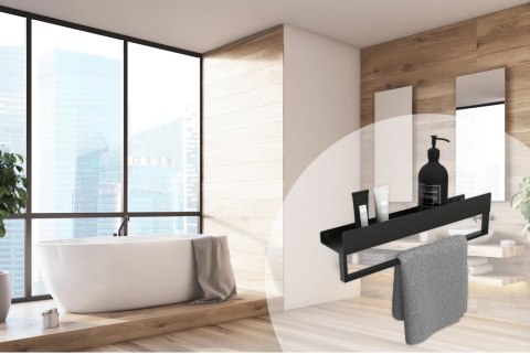 PÓŁKA ŁAZIENKOWA SF01-450-B BLACK PÓŁKA ŁAZIENKOWA SF01-450-B BLACK