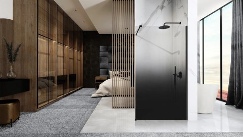 ŚCIANKA PRYSZNICOWA AERO OMBRE BLACK/BLACK 110 ŚCIANKA PRYSZNICOWA AERO OMBRE BLACK/BLACK 110