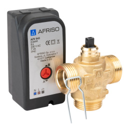 3-drogowy zawór strefowy AZV 643 DN20 G1'' Kvs 8 m3/h AFRISO