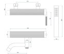 BATERIA WANNOWA JS-B34803BG ARGON ZŁOTA SZCZOTKOWA