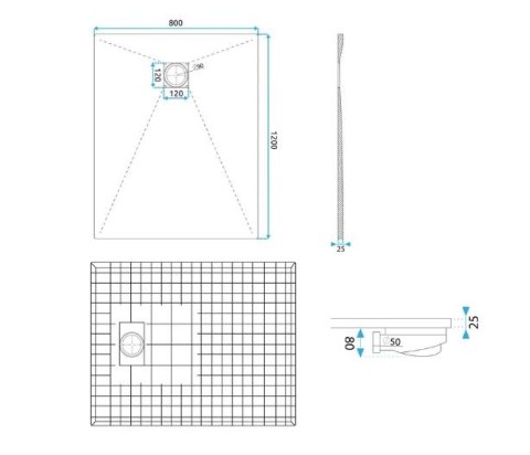BRODZIK MAGNUM WHITE 80x100 BRODZIK MAGNUM WHITE 80x100
