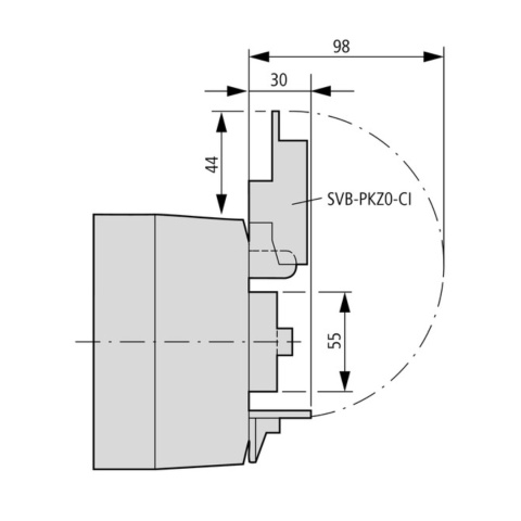 Wyłącznik silnikowy (PKZM0-1-EA; 189898) w obudowie (CI-K2-PKZ0-G; 219654) EATON Wyłącznik silnikowy (PKZM0-1-EA; 189898) w obudowie (CI-K2-PKZ0-G; 219654) EATON