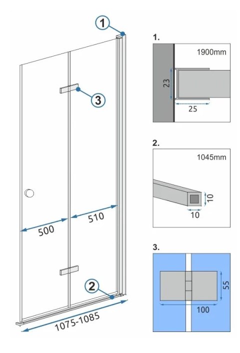 MODUŁ KABINY FOLD N2 CHROM 110 MODUŁ KABINY FOLD N2 CHROM 110