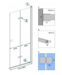MODUŁ KABINY FOLD N2 CHROM 110