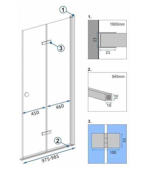 MODUŁ KABINY FOLD N2 CHROM 110 MODUŁ KABINY FOLD N2 CHROM 110