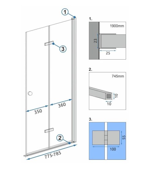 MODUŁ KABINY FOLD N2 CHROM 110 MODUŁ KABINY FOLD N2 CHROM 110