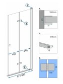 MODUŁ KABINY FOLD N2 CHROM 110
