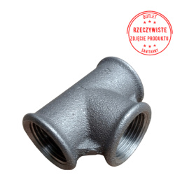 Trójnik równoprzelotowy żeliwny 1'' (czarny) FIG. 130 ATUSA