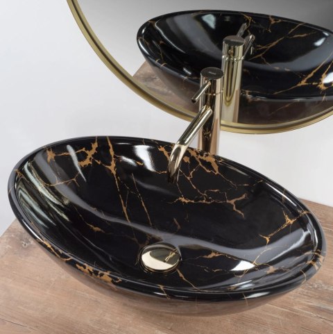 UMYWALKA PAMELA BLACK MARBLE SHINY - NABLATOWA UMYWALKA PAMELA BLACK MARBLE SHINY - NABLATOWA