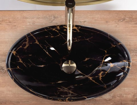 UMYWALKA PAMELA BLACK MARBLE SHINY - NABLATOWA UMYWALKA PAMELA BLACK MARBLE SHINY - NABLATOWA