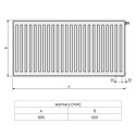 Grzejnik panelowy poziomy RADSON Integra NG 11 600x800
