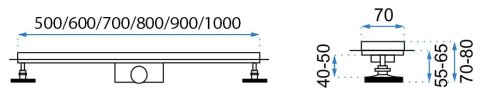 ODPŁYW NEO & PURE N PRO CZARNY 900 ODPŁYW NEO & PURE N PRO CZARNY 900
