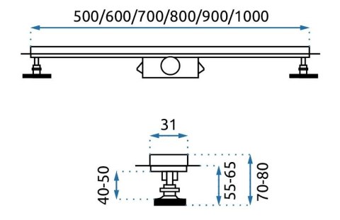 ODPŁYW NEO SLIM PRO ZŁOTY POŁYSK 700 ODPŁYW NEO SLIM PRO ZŁOTY POŁYSK 700