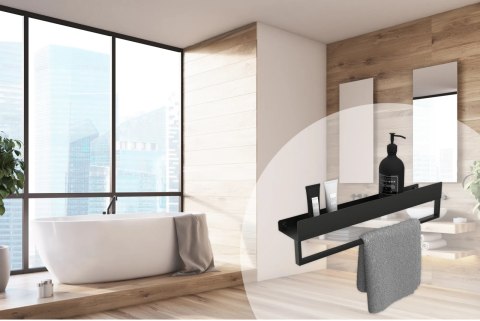 PÓŁKA ŁAZIENKOWA SF01-600-B BLACK PÓŁKA ŁAZIENKOWA SF01-600-B BLACK
