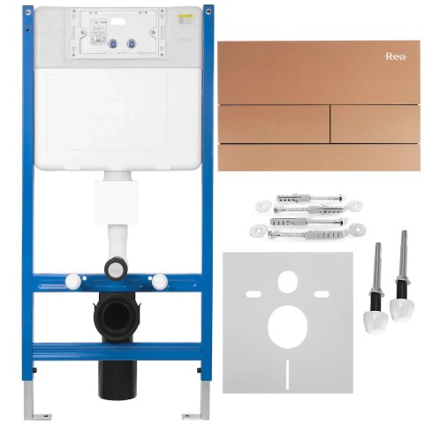 STELAŻ PODTYNKOWY WC + PRZYCISK T BRUSH COPPER STELAŻ PODTYNKOWY WC + PRZYCISK T BRUSH COPPER