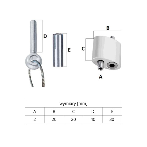 Zawiesie linkowe EXAR SLK (śr. liny 1,5 mm; dł. liny 1 m) Zawiesie linkowe EXAR SLK (śr. liny 1,5 mm; dł. liny 1 m)