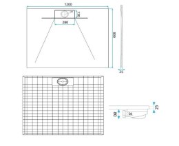 BRODZIK BAZALT LONG WHITE 90x120