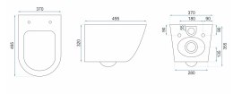 WC - CARLO MINI RIMLESS GOLD WHITE