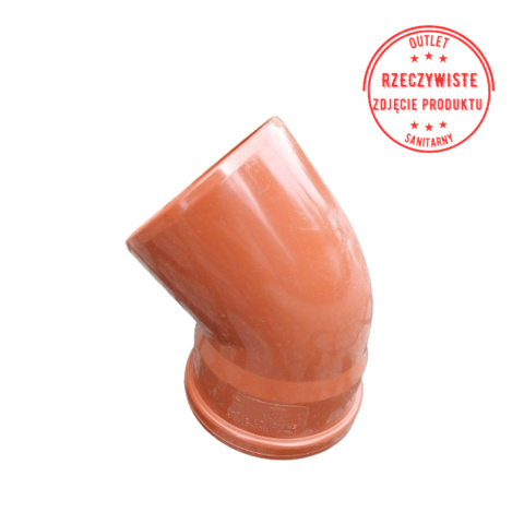 Kolano kanalizacyjne KGB SN8 PVC-U 110/45°x3,2 Kolano kanalizacyjne KGB SN8 PVC-U 110/45°x3,2
