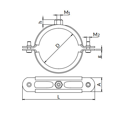 Obejma Niczuk HOBBY HUPZ 109-116 mm bez izolacji Obejma Niczuk HOBBY HUPZ 109-116 mm bez izolacji