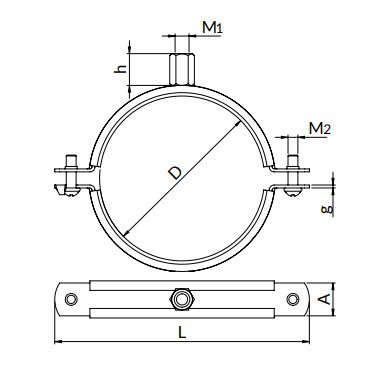 Obejma Niczuk UWX 125 mm z izolacją Obejma Niczuk UWX 125 mm z izolacją